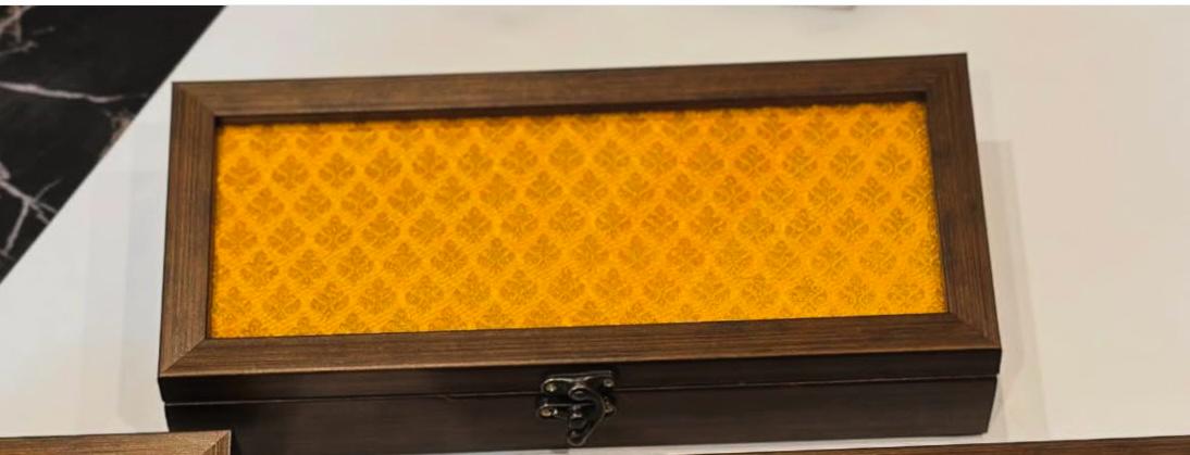 Brocade Long Box - Orange